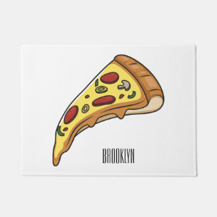 Pizza Cartoon Illustration Fußmatte