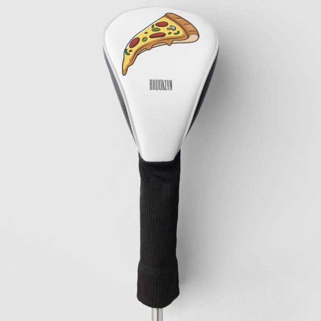 Pizza Cartoon Illustration Golf Headcover (Vorderseite)