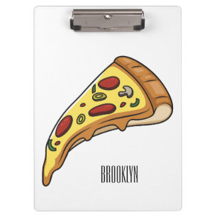 Pizza Cartoon Illustration Klemmbrett