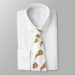 Pizza Cartoon Illustration Krawatte