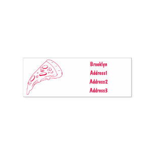 Pizza Cartoon Illustration Permastempel