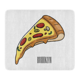 Pizza Cartoon Illustration Schneidebrett