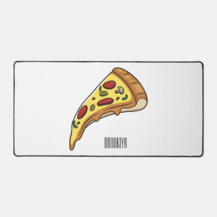 Pizza Cartoon Illustration Schreibtischunterlage
