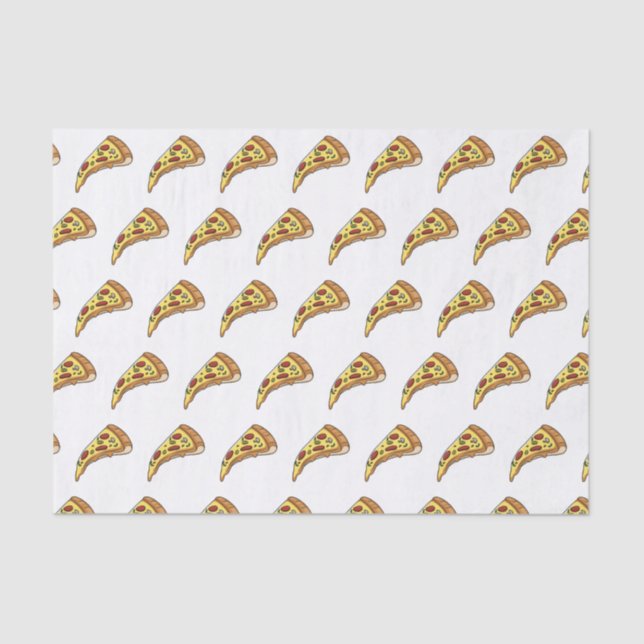 Pizza Cartoon Illustration Seidenpapier (Vorderseite)