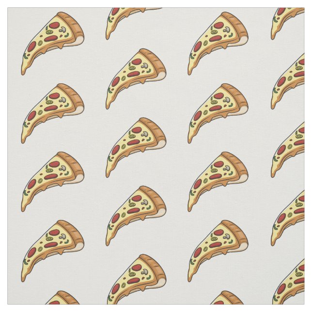Pizza Cartoon Illustration Stoff (Muster)