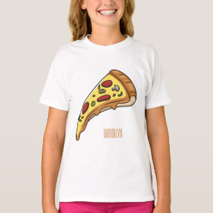 Pizza Cartoon Illustration T-Shirt