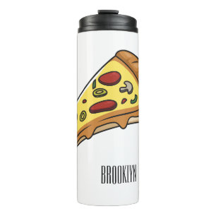 Pizza Cartoon Illustration Thermosbecher