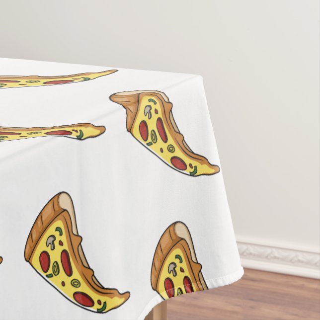 Pizza Cartoon Illustration Tischdecke (Beispiel)