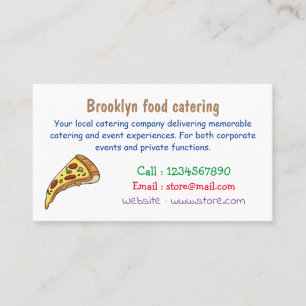 Pizza Cartoon Illustration Visitenkarte