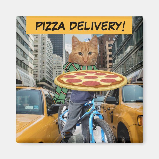 PIZZA - CAT 'PIZZA DELIVERY! MAGNETS MAGNET (Vorne)