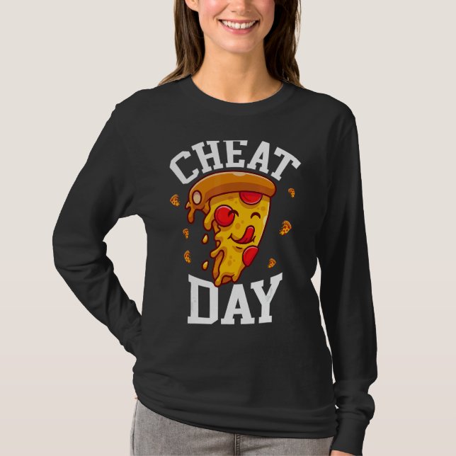 Pizza Cheat Meetings zum Cheat Day Cheat Day T-Shirt (Vorderseite)