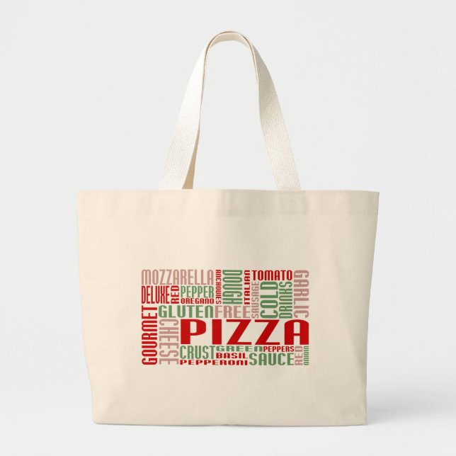 Pizza chitChat Jumbo Stoffbeutel (Vorne)