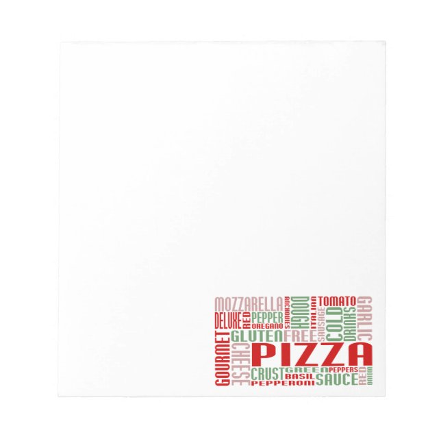 Pizza chitChat Notizblock (Vorderseite)