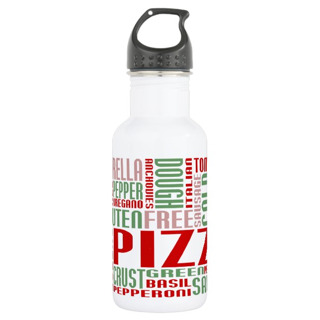 Pizza chitChat Trinkflasche (Vorderseite)