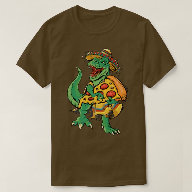 Pizza Cinco de Mayo Kids Boys Dinosaur T re Somber T-Shirt (Design vorne)