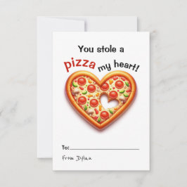 Pizza Classroom Valentine Karte