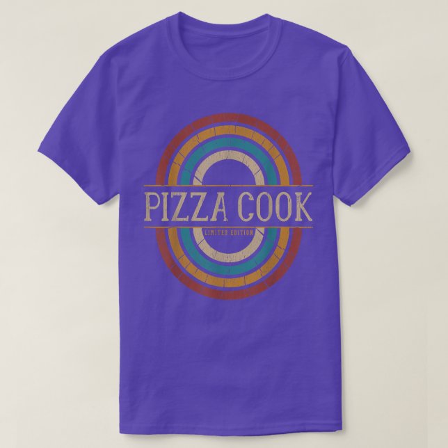 Pizza Cook Vitnage Retro  T-Shirt (Design vorne)