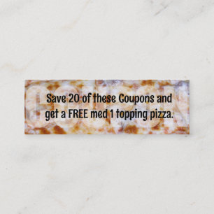 Pizza Coupon - Bereit zur Anpassung Treuekarte