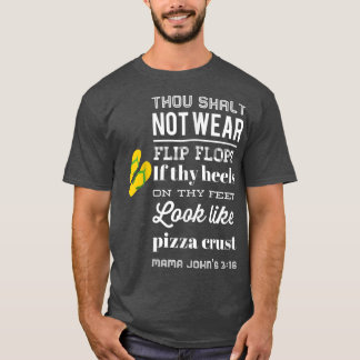 Pizza Crust Spaß Flip Flops Heelse Männer Frauen T T-Shirt