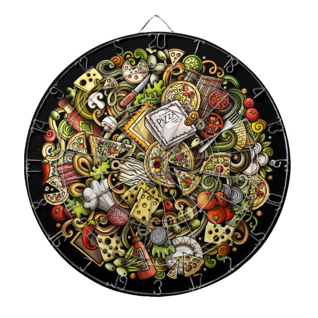 PIZZA Dartboard Dartscheibe (vorne)