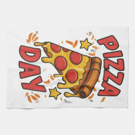 Pizza Day - Fun Pepperoni Pizza Slice Design Geschirrtuch