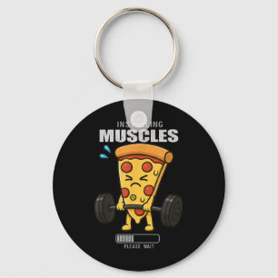 Pizza Deadlift Gym Rat installiert Muscle Lifting  Schlüsselanhänger