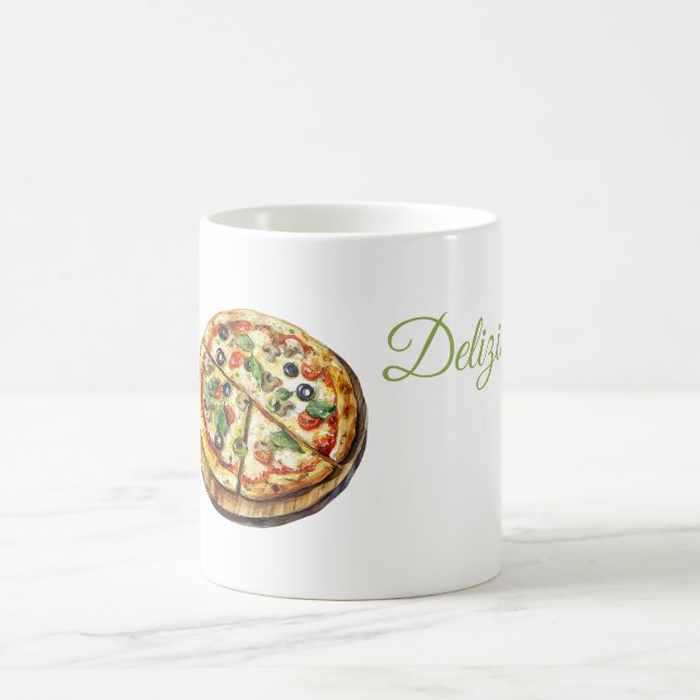 Pizza Delisioso (köstlich) Kaffeetasse (Mittel)
