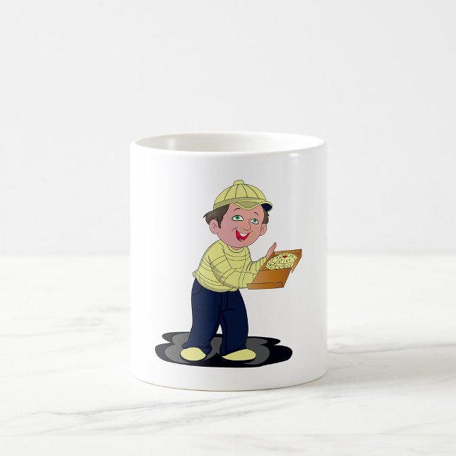 Pizza Delivery Boy Food Coffee Tasse (Von Creator hochgeladen)