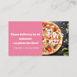Pizza Delivery Discount Sale Angebot Visitenkarte