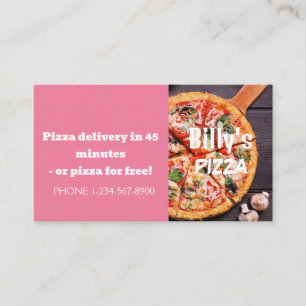 Pizza Delivery Discount Sale Angebot Visitenkarte