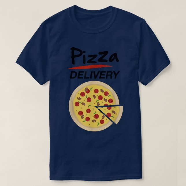 Pizza Delivery Group Costume Food Driver Halloween T-Shirt (Design vorne)