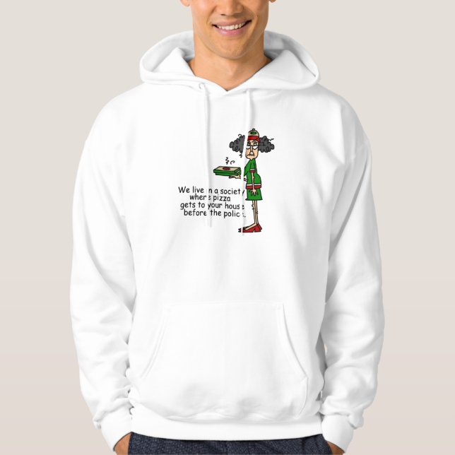 Pizza Delivery Spaß Hoodie (Vorderseite)