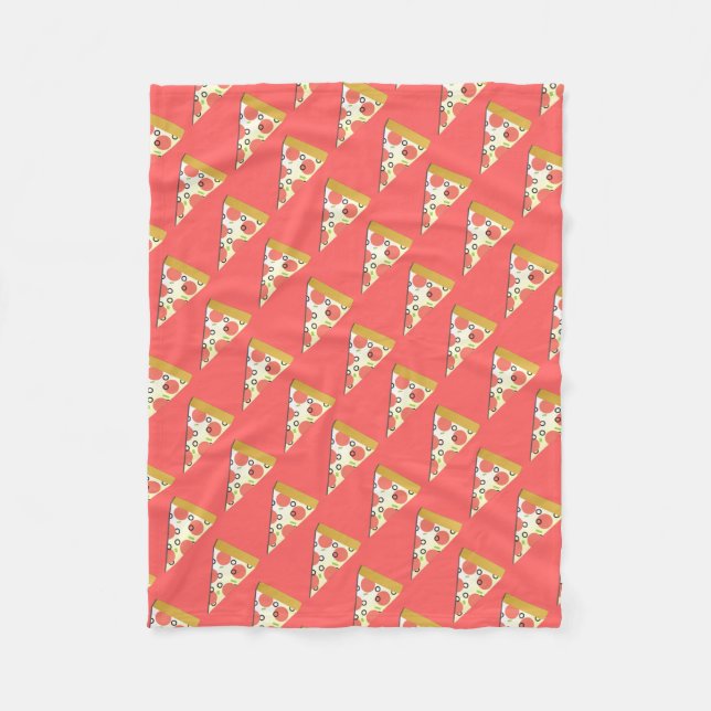 Pizza der Scheibe-O Fleecedecke (Vorderseite)