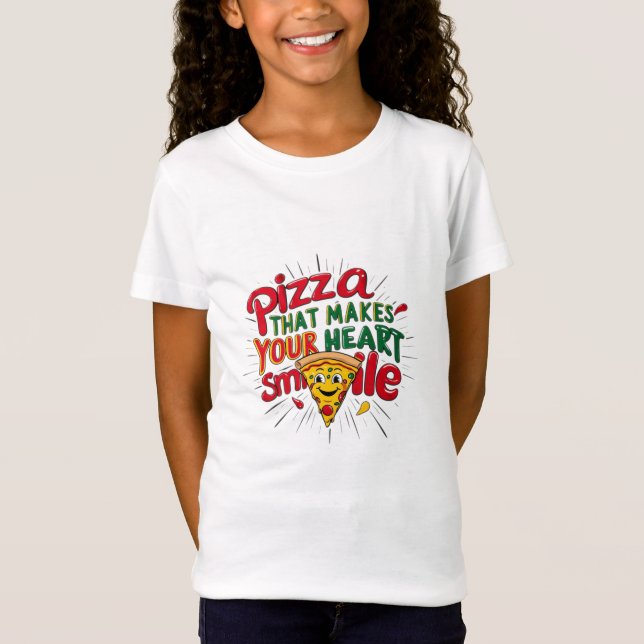 Pizza, die Ihr Herz zum Lächeln T - Shirt macht |  (Vorderseite)