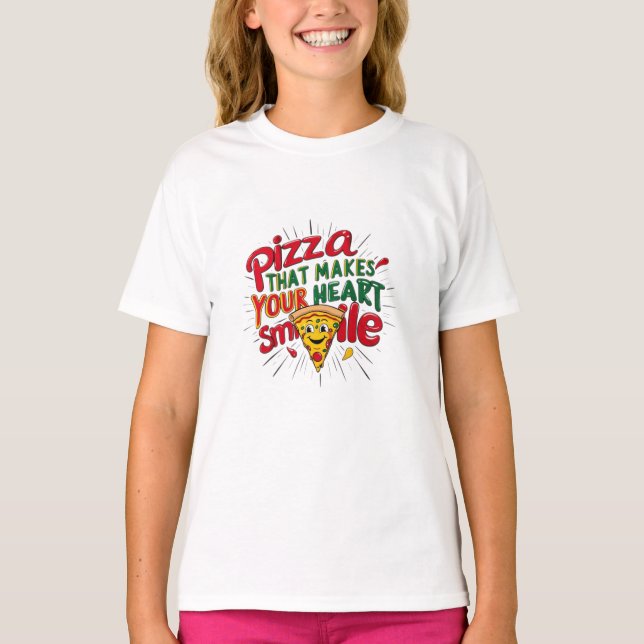 Pizza, die Ihr Herz zum Lächeln T - Shirt macht |  (Vorderseite)