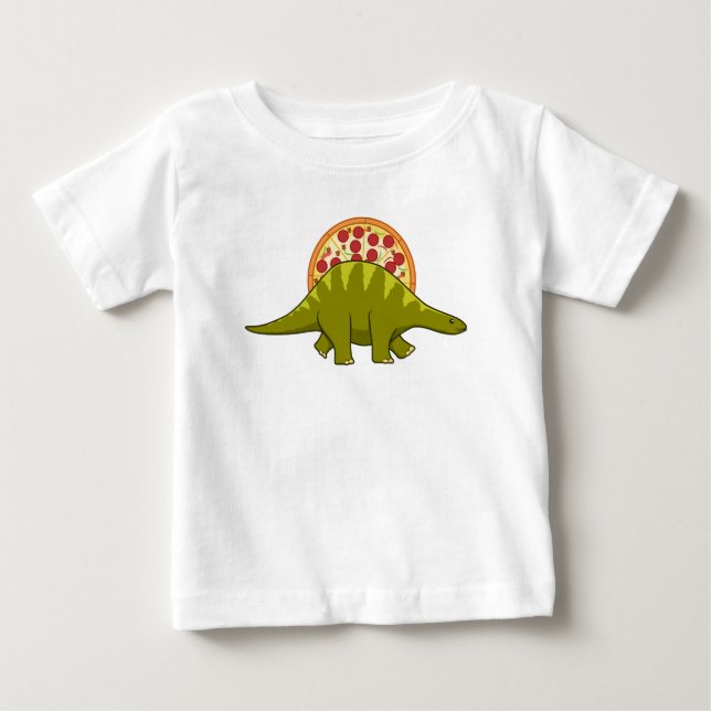 Pizza Dinosaur Baby T-shirt (Vorderseite)