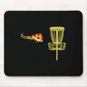 Pizza Disc Golf Frisbee Lustiges T-Shirt Geschenk Mousepad
