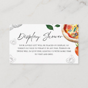 Pizza Display Dusche Babyduschkarte Begleitkarte