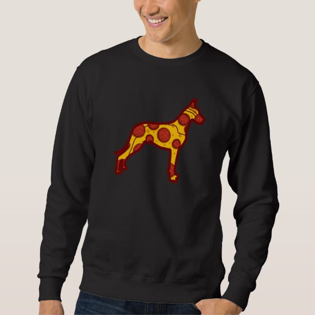 Pizza Dog Funny Pizza Great Dane Dog Premium Sweatshirt (Vorderseite)