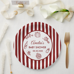 Pizza Doodle Speziallieferung  Babyparty Pappteller