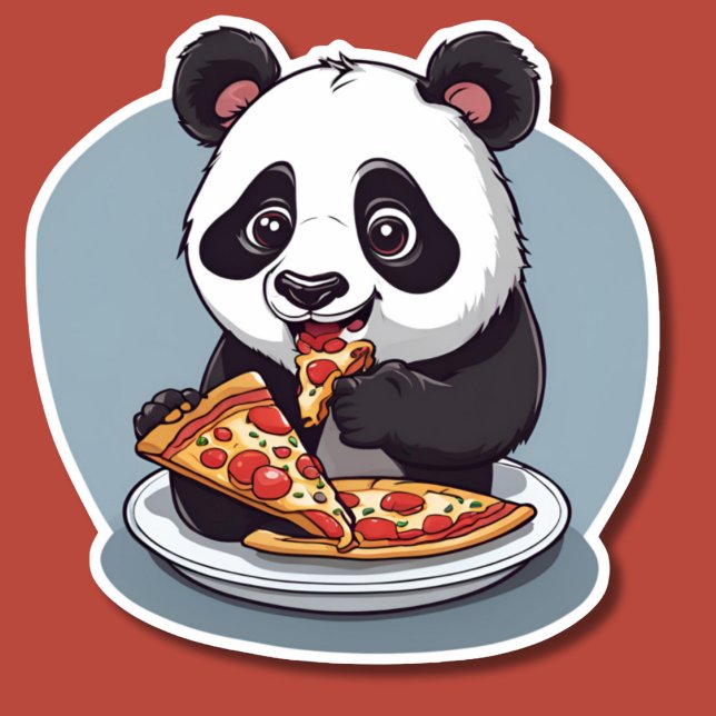 Pizza Eating Panda Aufkleber (Von Creator hochgeladen)