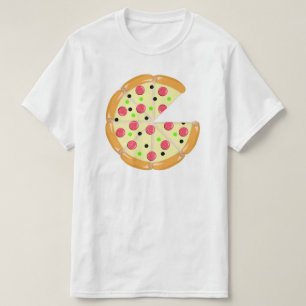 Pizza ein Stück weniger Vatertag Männer Weiß T-Shirt