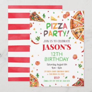 Pizza Einladung zum Geburtstag