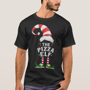 Pizza Elf Funny Christmas Weihnachts Weihnachtsmot T-Shirt