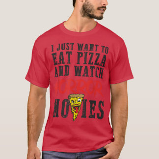 Pizza essen, Horrorfilme anschauen, Familientag Fi T-Shirt