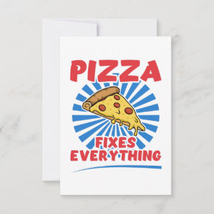 Pizza Fixes Alles - Funny Pizza Quote Design Dankeskarte