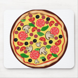 Pizza Food Clipart Icon Pepperoni Käse Mousepad