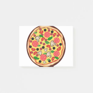 Pizza Food Clipart Icon Pepperoni Käse Post-it Klebezettel
