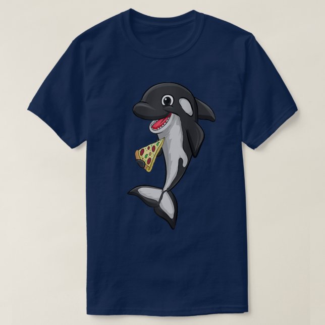 Pizza Food Love Killer Whale Orca Lover Animal Wom T-Shirt (Design vorne)
