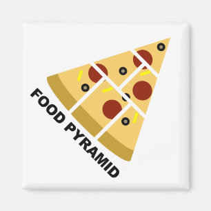 Pizza Food Pyramide Funny Kühlschrankmagnet Magnet